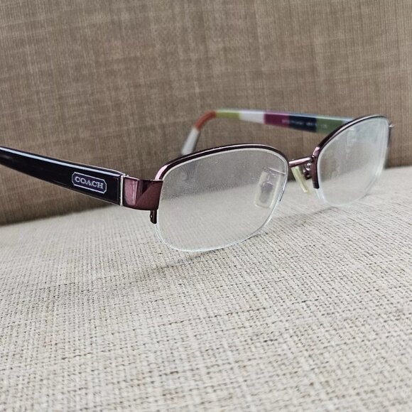 Coach Accessories - Coach Battie Women Glasses Frame Half Rim Eye Wear Eyeglasses Frame Burgundy